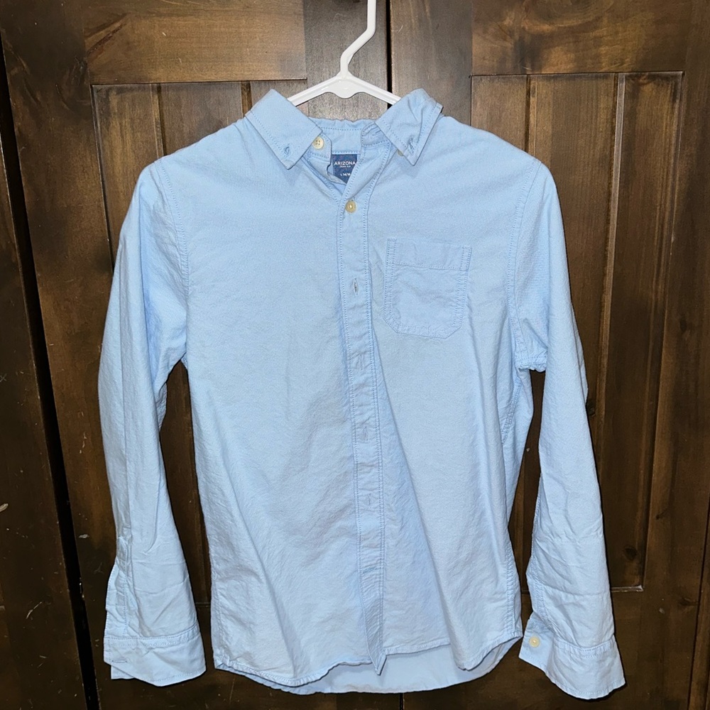 Blue button down dress shirt